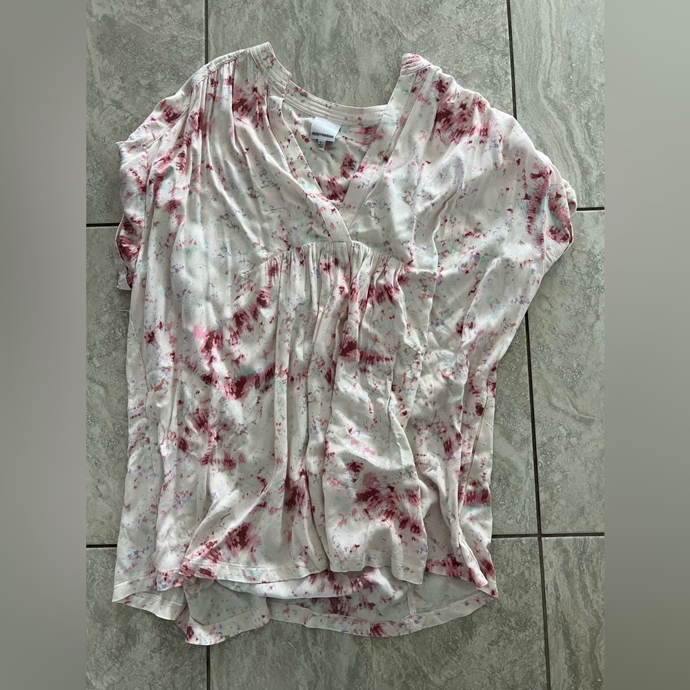Never worn pink tie dye tunic